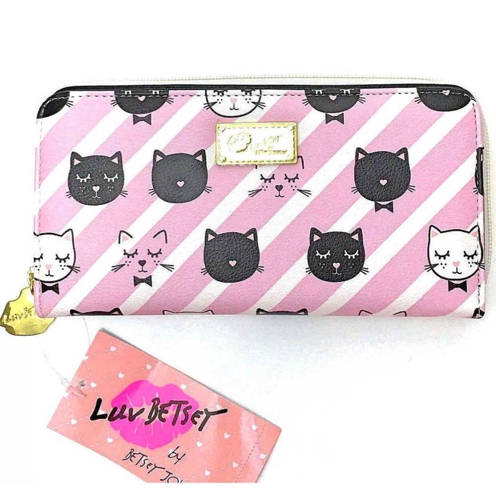Luv Betsey Johnson Wallet Kitty Cat Change Purse - Picture 1 of 8